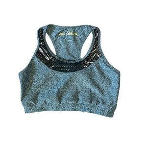 Sports Bra Sam Edelman - gray with crochet neckline - large